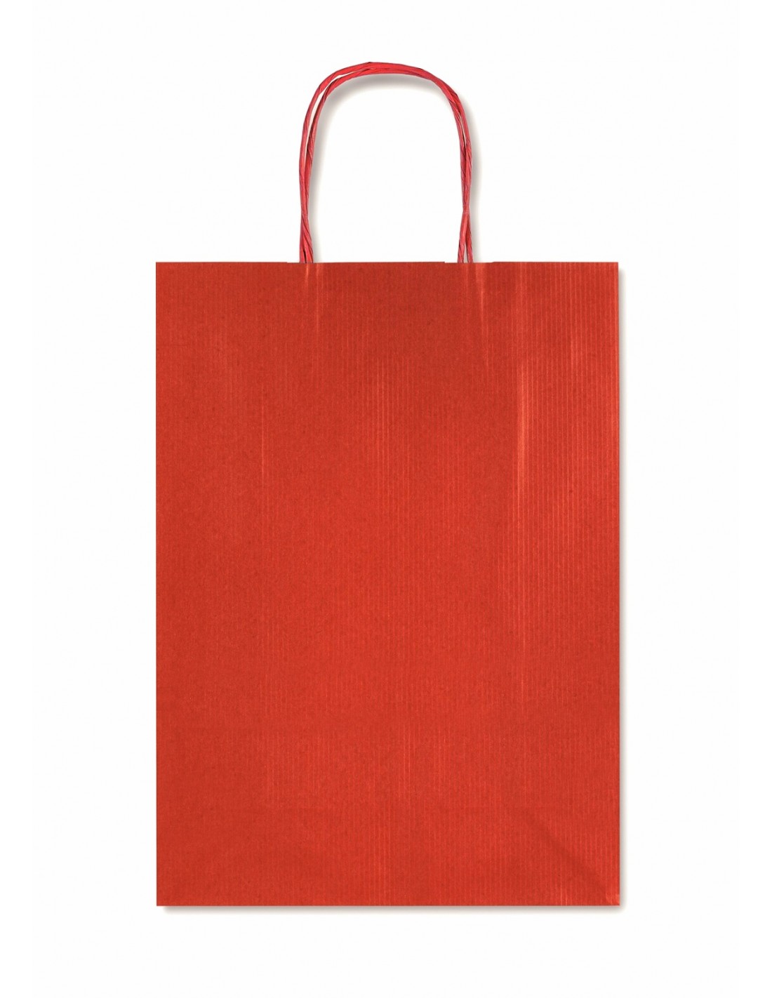 Buste di carta rosse manico ritorto - conf. 25 pz. (da 0,236 €/pz)
