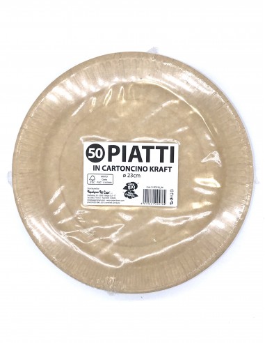 Piatti piani cartoncino kraft...