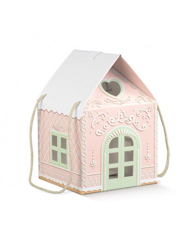 Scatole casetta rosa little houses -...