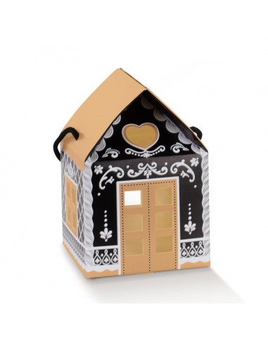 Scatola casetta nero little houses -...