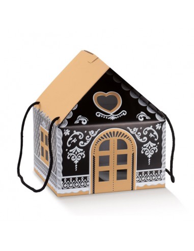 Scatola casetta nero little houses -...