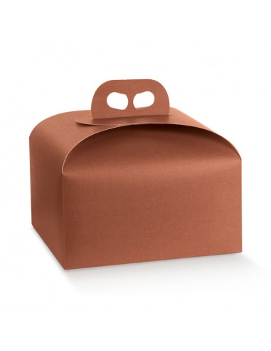 Scatola porta panettone seta corten -...