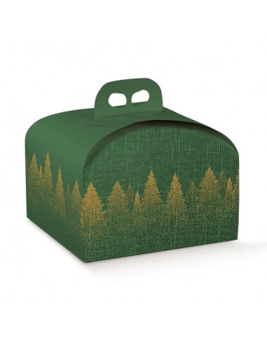 Scatola porta panettone green forest...