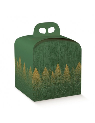 Scatola porta panettone green forest...